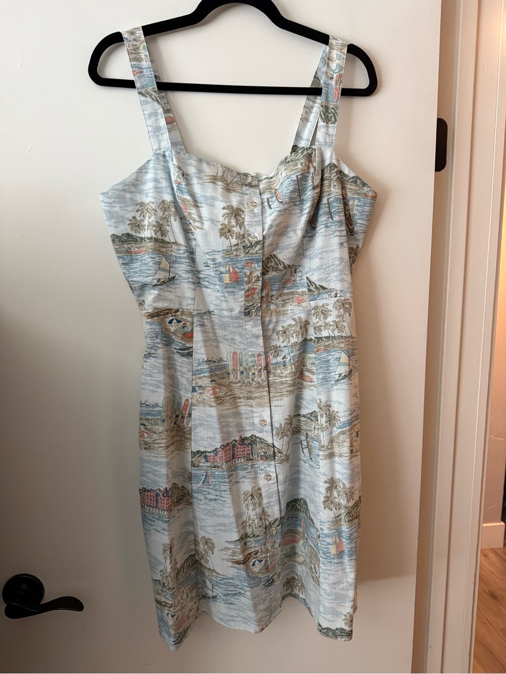 Reyn Spooner Coastal Print Sundress in Light Blue